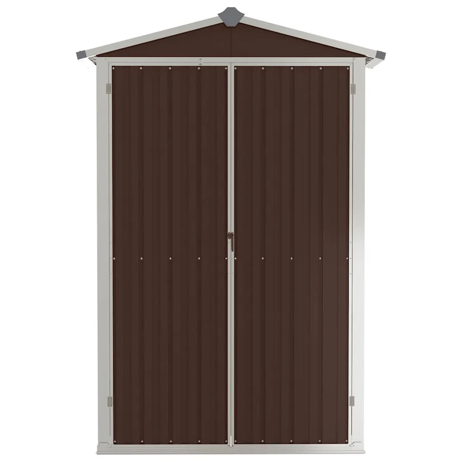 Abri de jardin Marron 116x45x175 cm Métal galvanisé - 6
