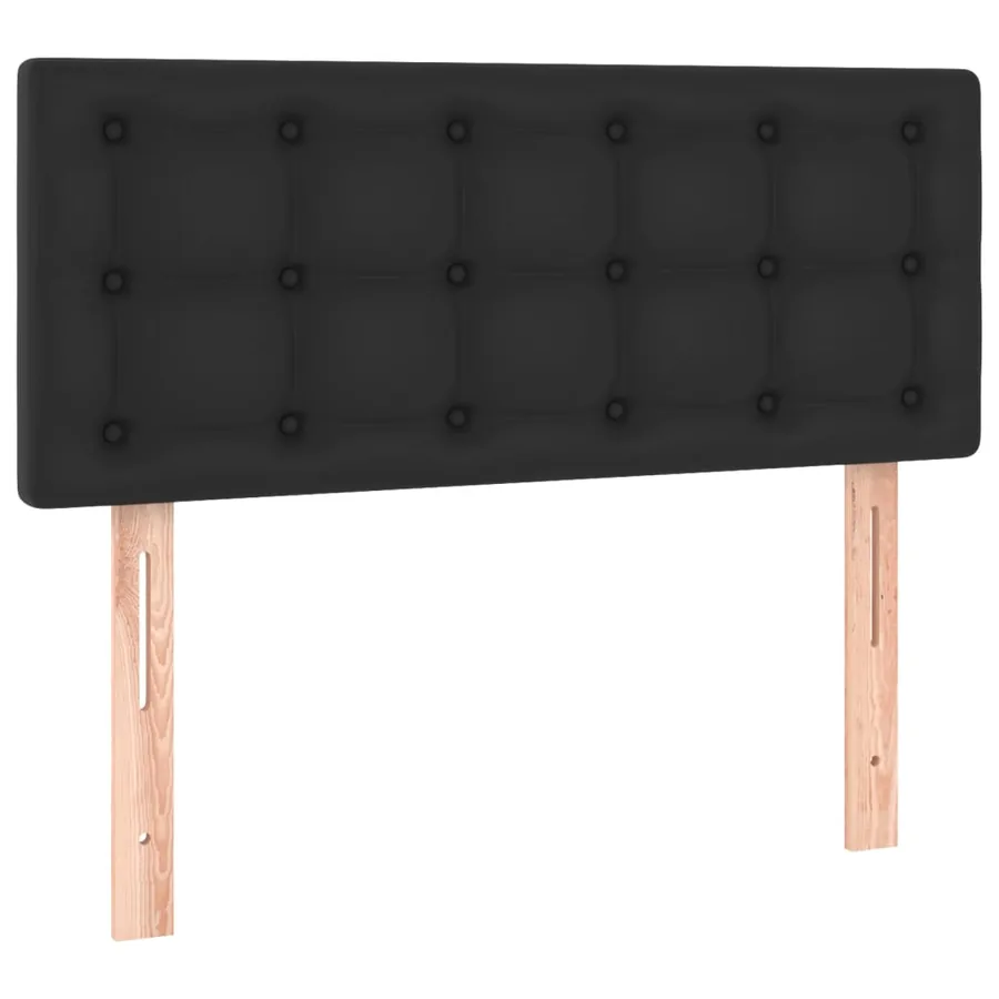 Sommier à lattes de lit avec matelas et LED Noir 90x200 cm - 7