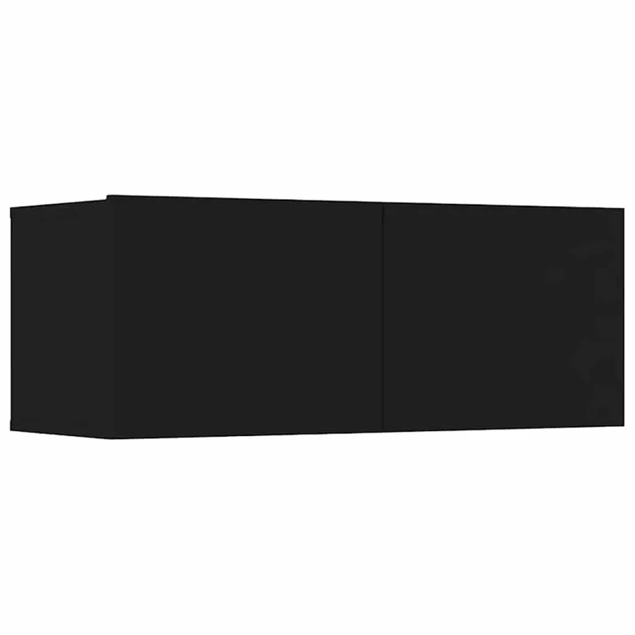 Ensemble de meubles TV 6 pcs Noir Bois d'ingénierie - 4