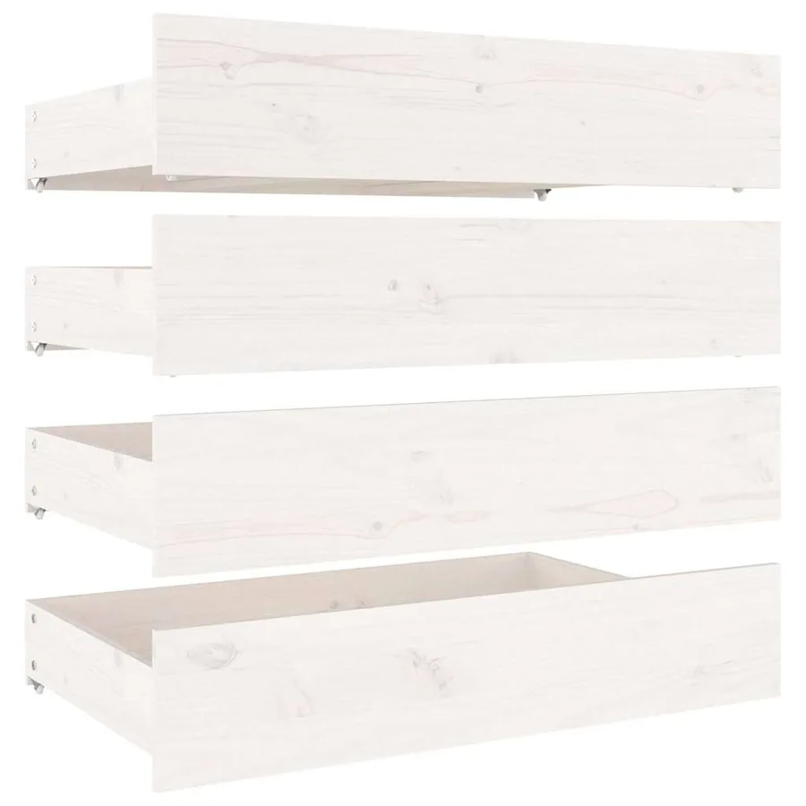 Cadre de lit sans matelas avec tiroirs blanc 140x200 cm - 7