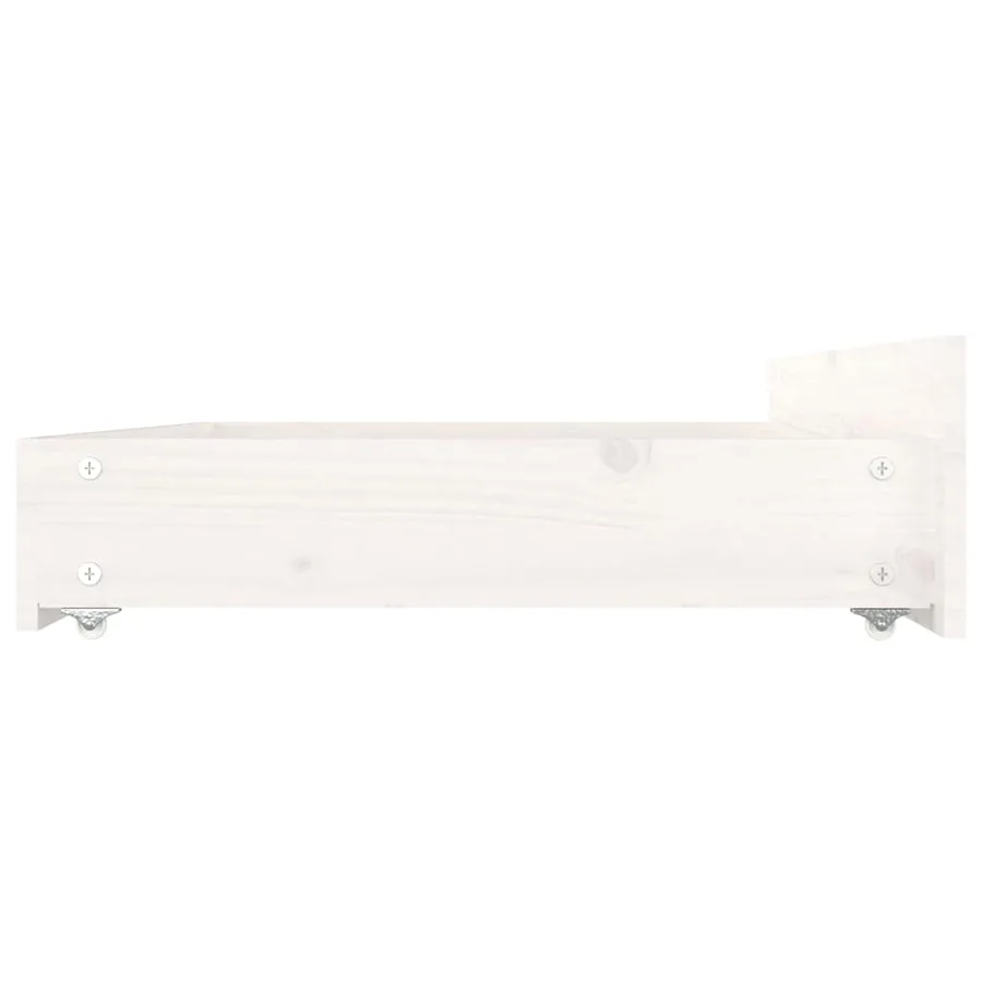 Cadre de lit sans matelas avec tiroirs blanc 140x200 cm - 9
