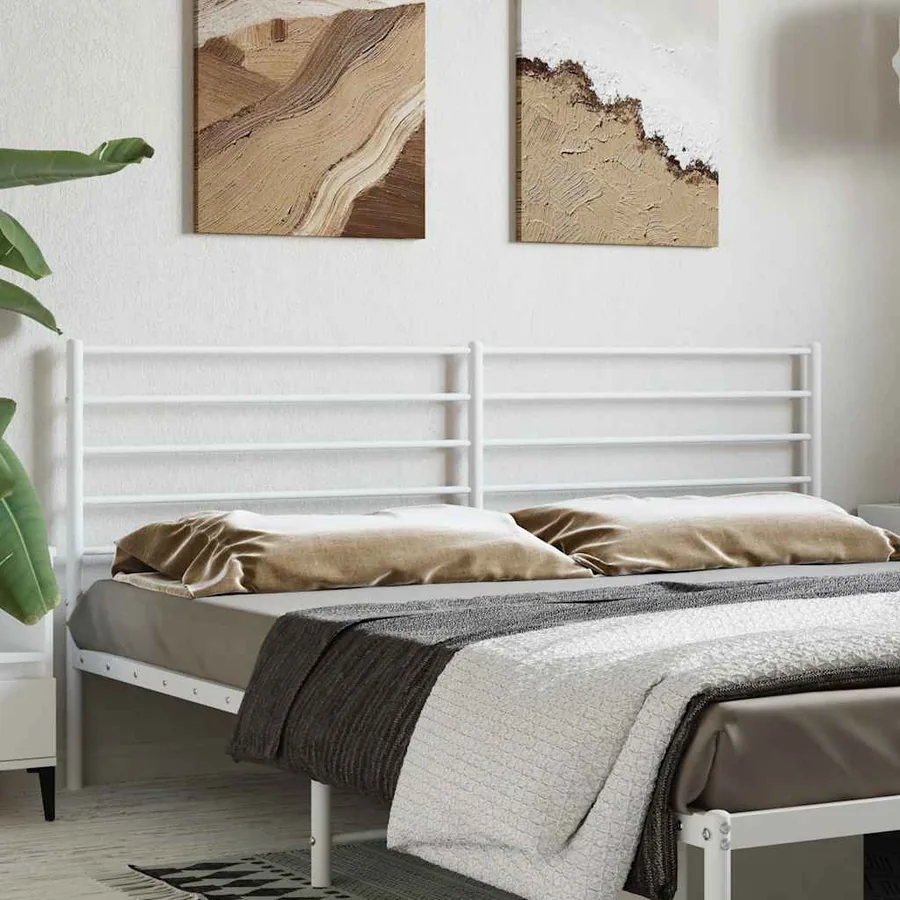 Tête de lit de remplacement métal blanc 200 cm