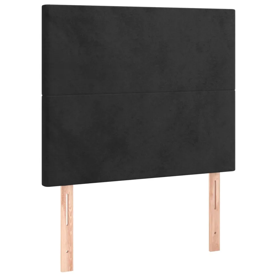 Cadre de lit sans matelas noir 90x190 cm velours - 9