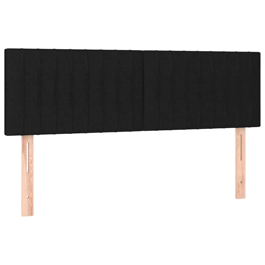 Sommier à lattes de lit avec matelas Noir 140x200 cm Tissu - 6
