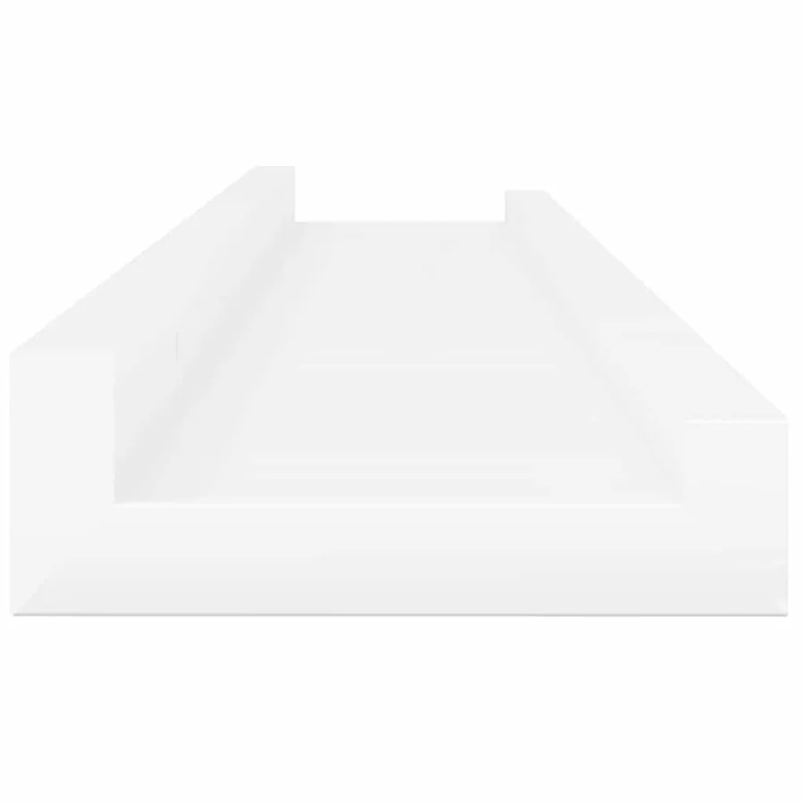 Étagères murales 2 pcs Blanc brillant 60x9x3 cm - 6