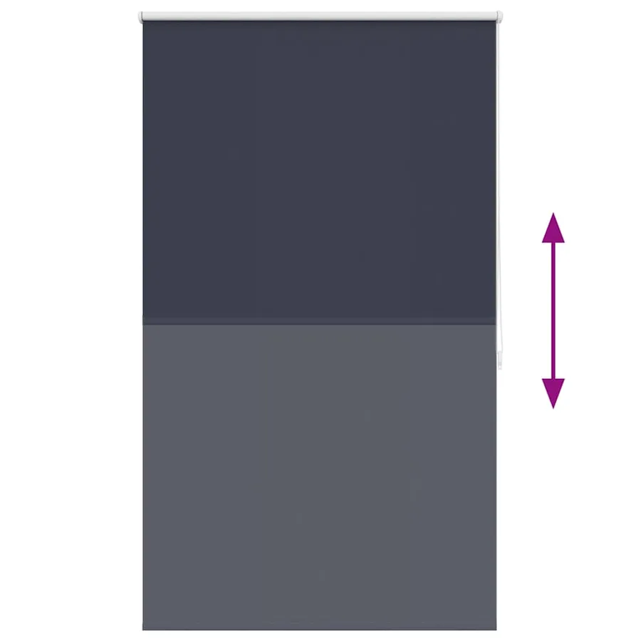 Store enrouleur occultant 124,4 x 175 cm, largeur du tissu 120 cm, coloris marine - 9