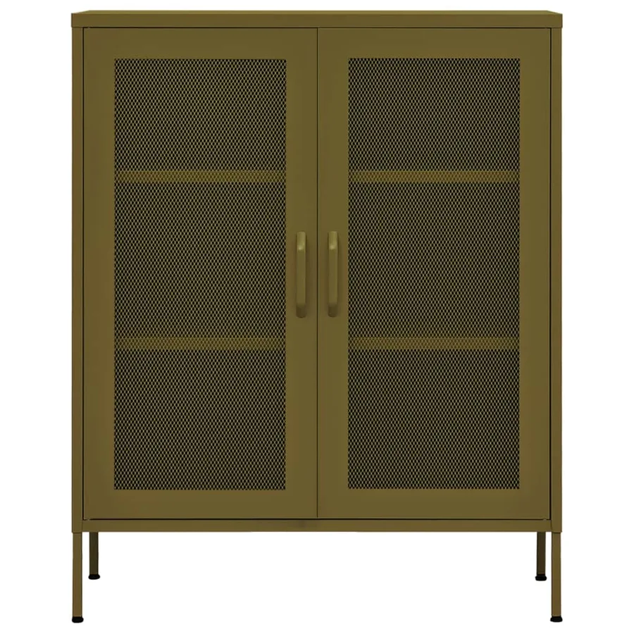 Armoire de rangement Vert olive 80x35x101,5 cm Acier - 3