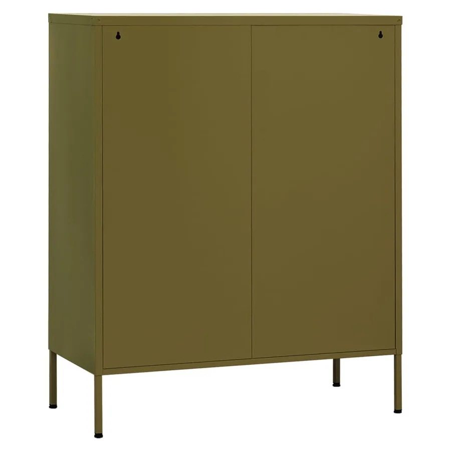 Armoire de rangement Vert olive 80x35x101,5 cm Acier - 6