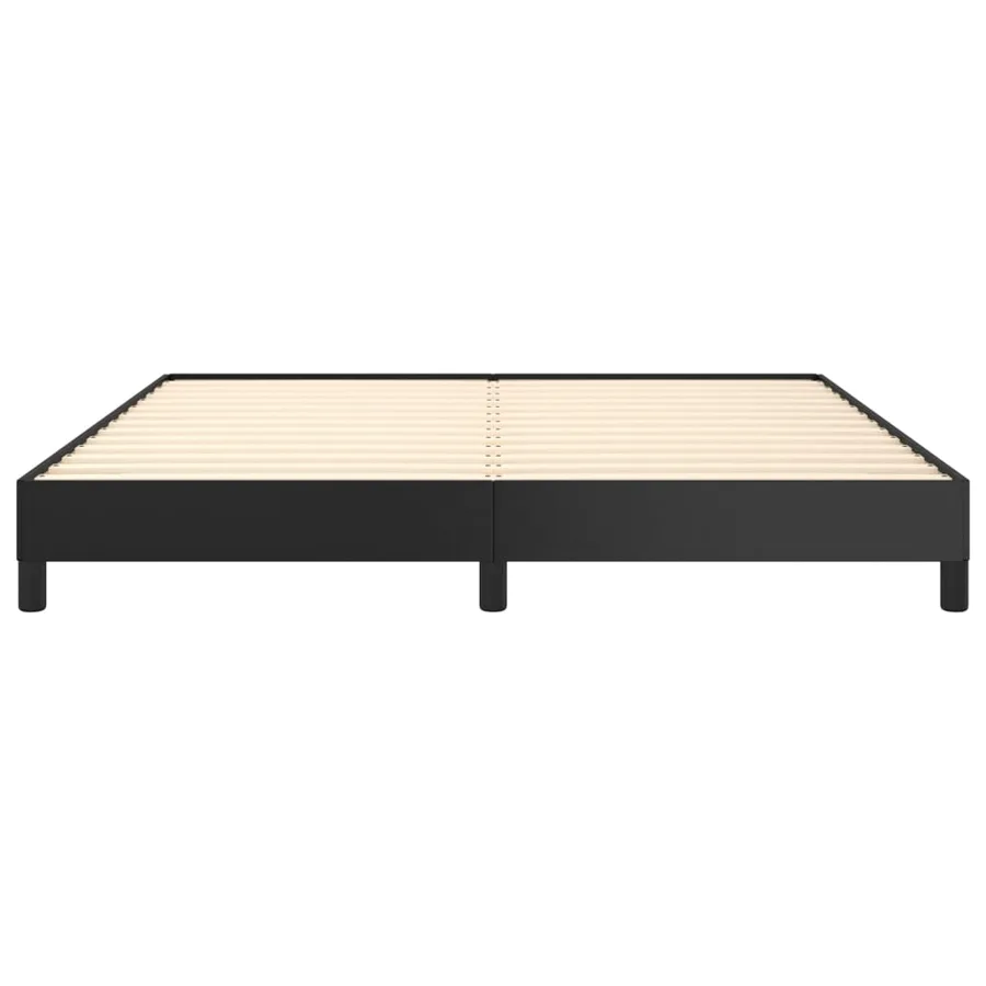 Cadre de lit sans matelas noir 160x200 cm similicuir - 5