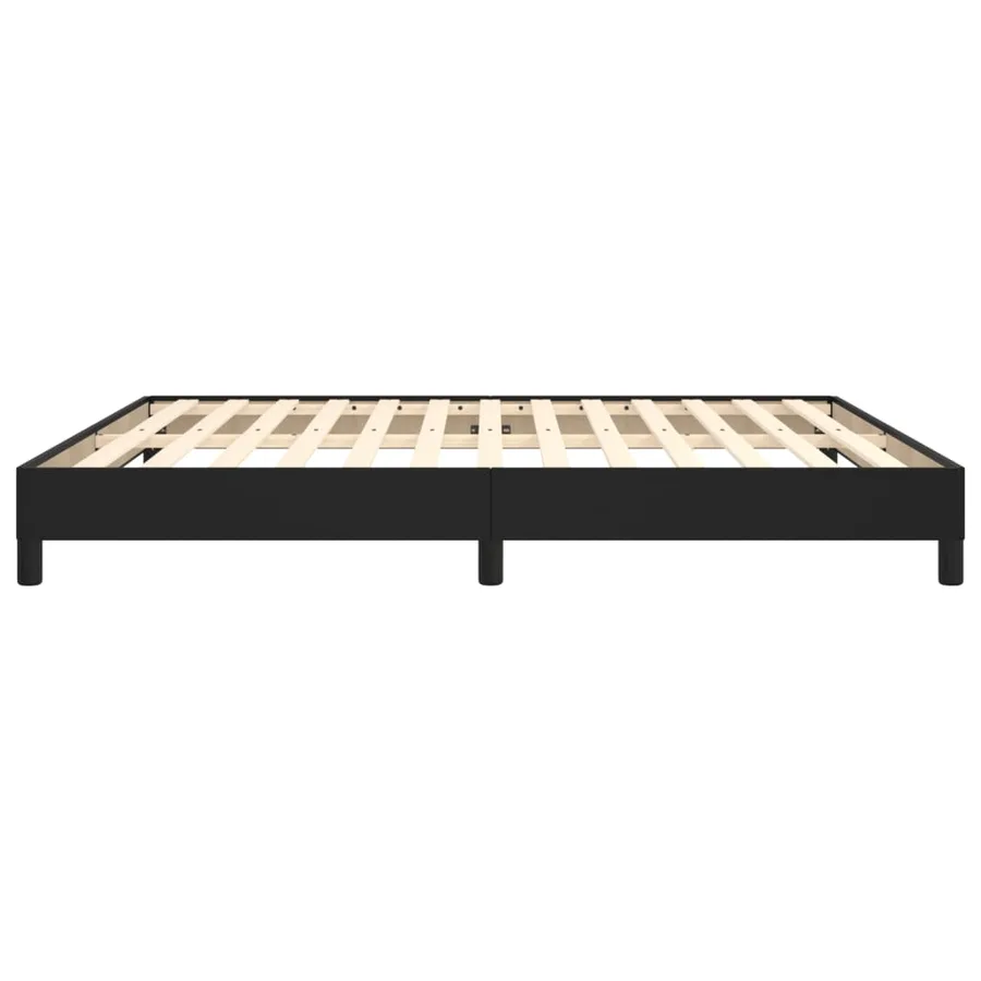 Cadre de lit sans matelas noir 160x200 cm similicuir - 6