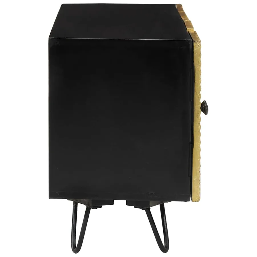 Meuble TV 110x30x45 cm bois massif de manguier - 5
