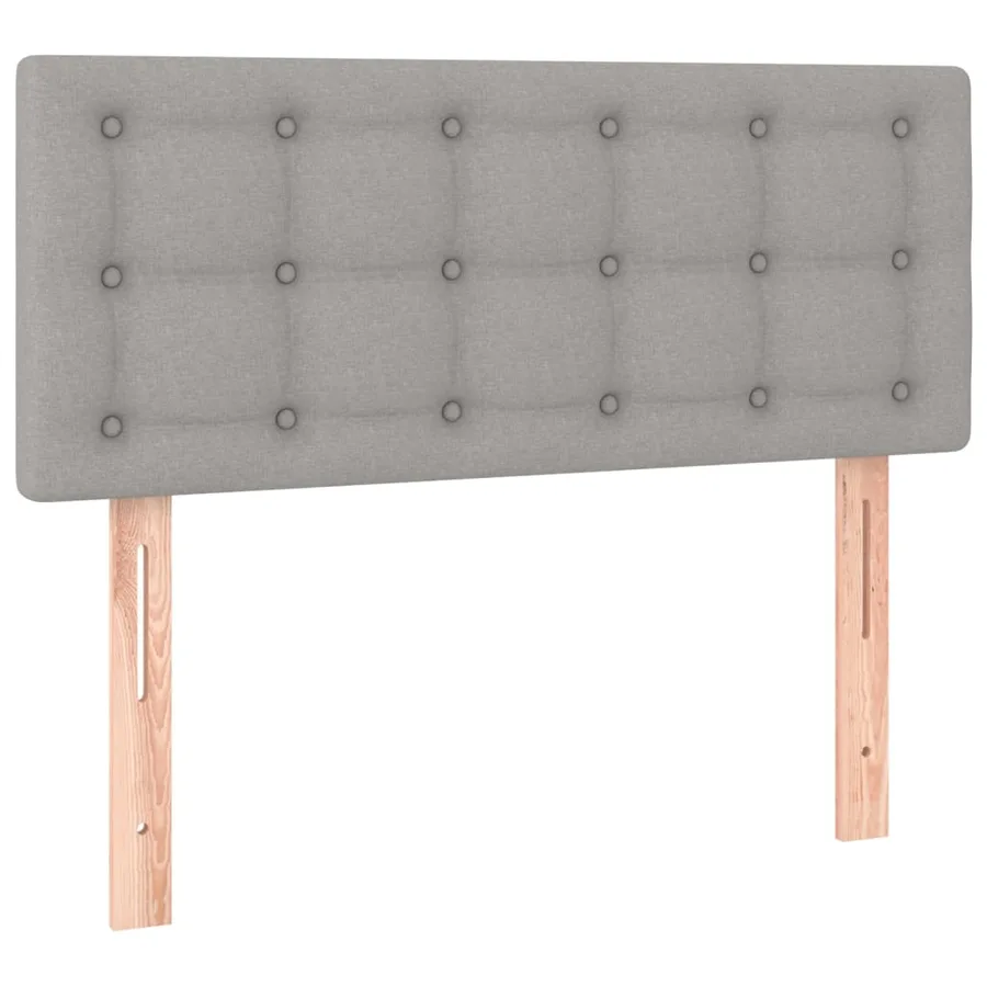 Sommier à lattes de lit avec matelas Gris clair 100x200cm Tissu - 6