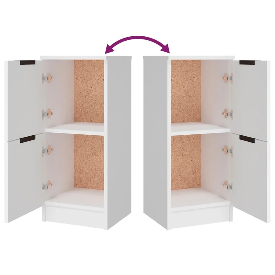 Buffets 3 pcs Blanc Bois d'ingénierie - 11