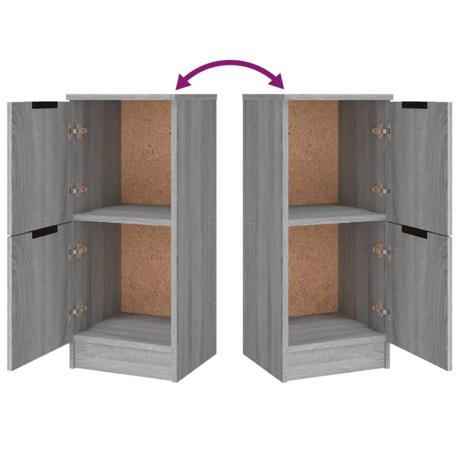 Buffets 3 pcs Sonoma gris Bois d'ingénierie - 11