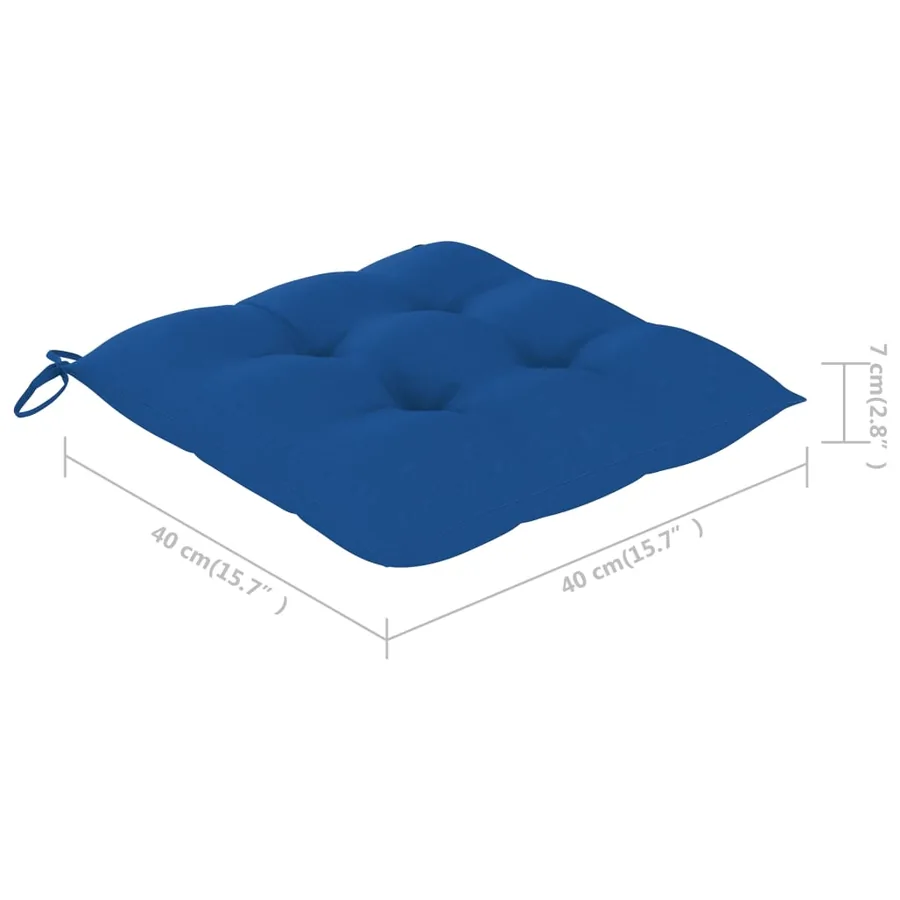 Ensemble à manger d'extérieur pliable 5pcs avec coussins Bambou - 12