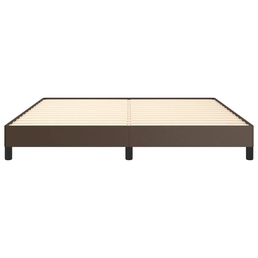 Cadre de lit sans matelas marron 180x200 cm similicuir - 5