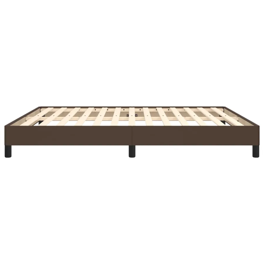 Cadre de lit sans matelas marron 180x200 cm similicuir - 6