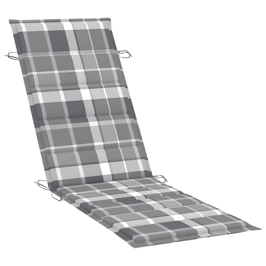 Chaises longues lot de 2 avec table et coussins Acacia solide - 11