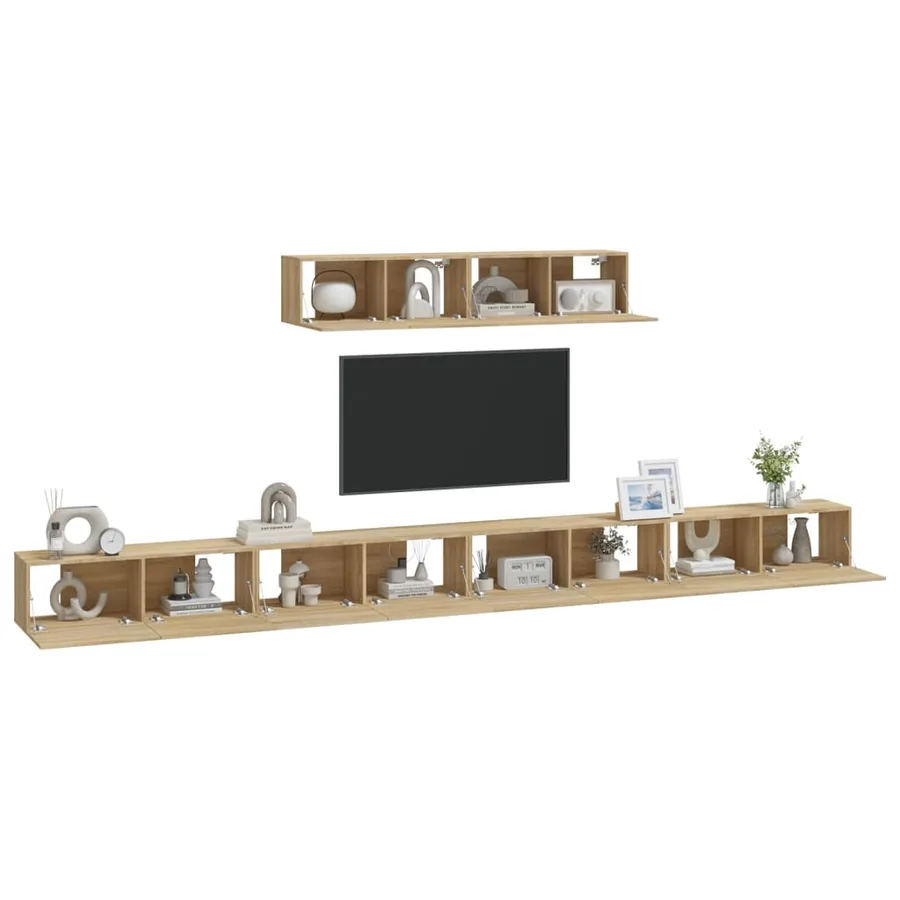 Ensemble de meubles TV 6 pcs Chêne sonoma Bois d'ingénierie - 7