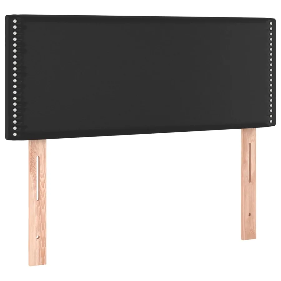 Sommier à lattes de lit avec matelas Noir 90x200 cm Similicuir - 6