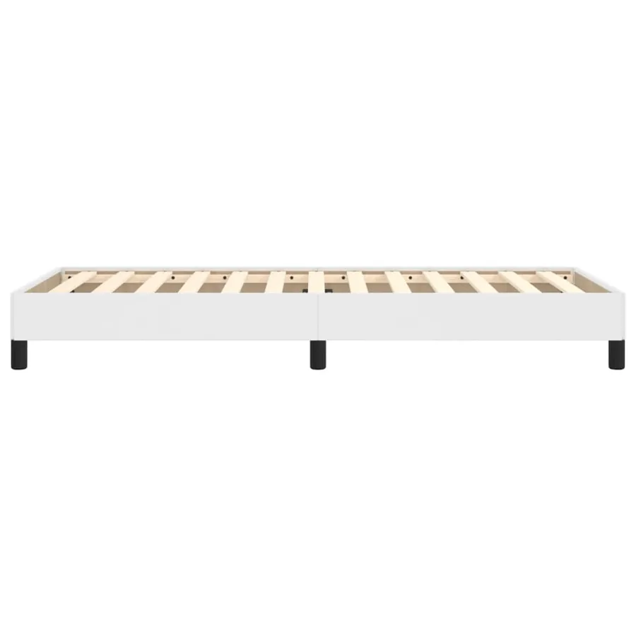 Cadre de lit sans matelas blanc 90x200 cm similicuir - 6