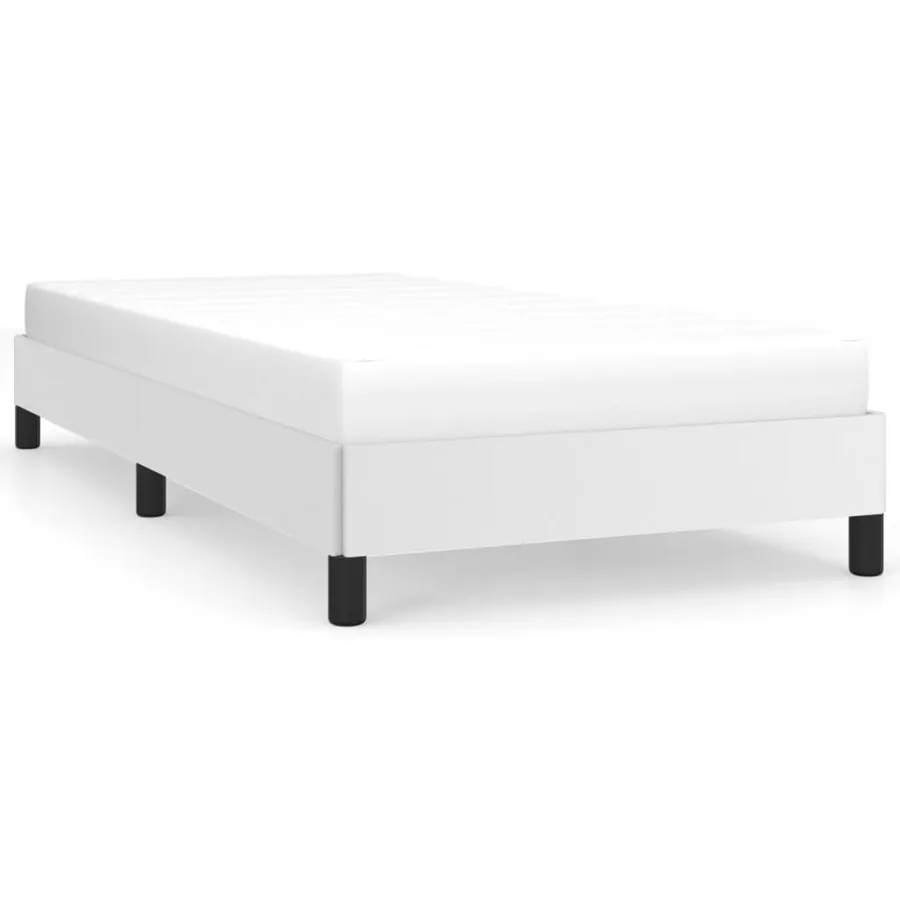 Cadre de lit sans matelas blanc 80x200 cm similicuir - 2
