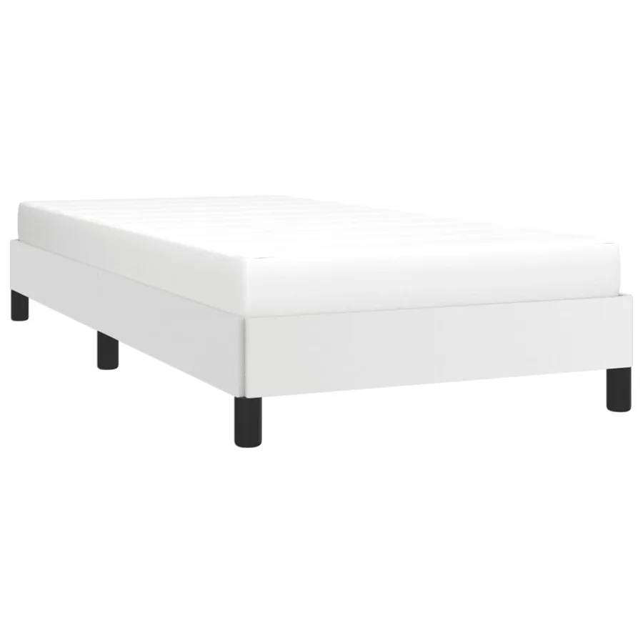 Cadre de lit sans matelas blanc 80x200 cm similicuir - 3