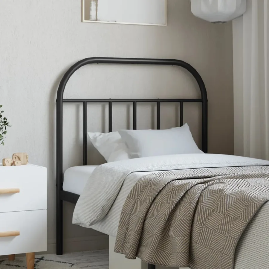 Tête de lit de remplacement métal noir 80 cm
