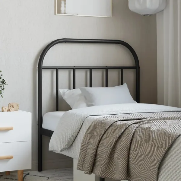 Tête de lit de remplacement métal noir 80 cm