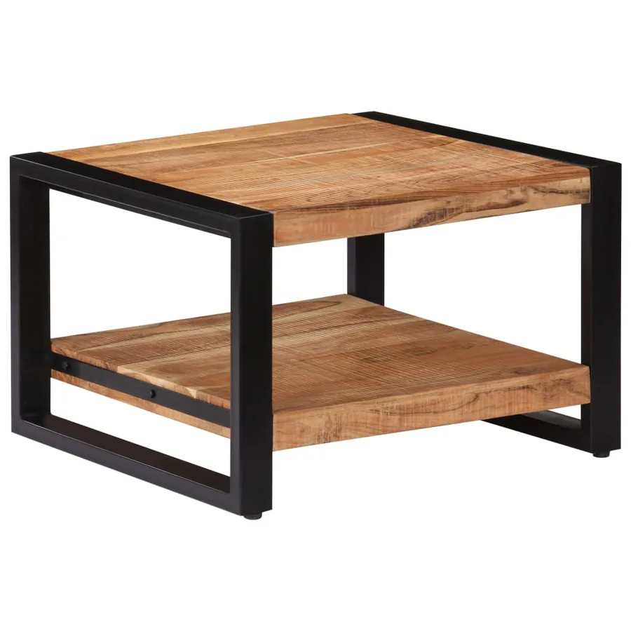 Table basse 60x60x40 cm Bois d'acacia massif - 11