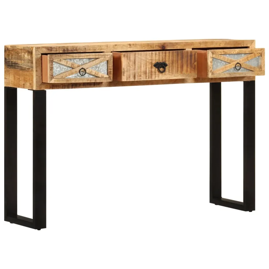 Table console 110 x 30 x 76 cm Bois de manguier massif - 2