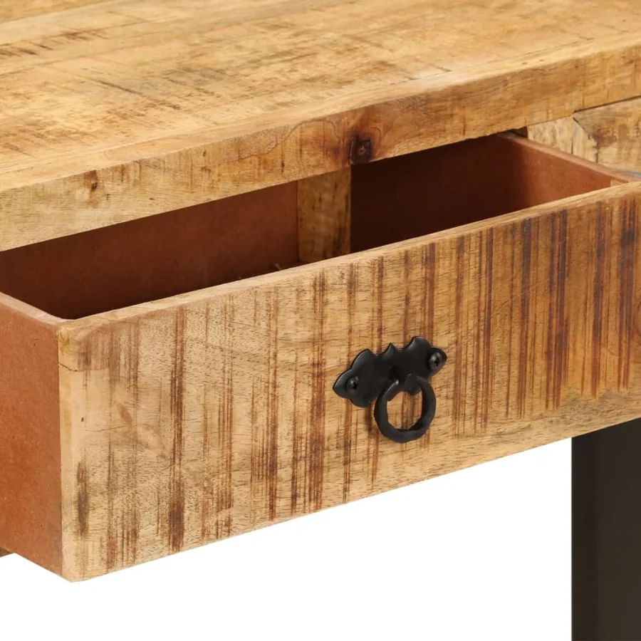 Table console 110 x 30 x 76 cm Bois de manguier massif - 7