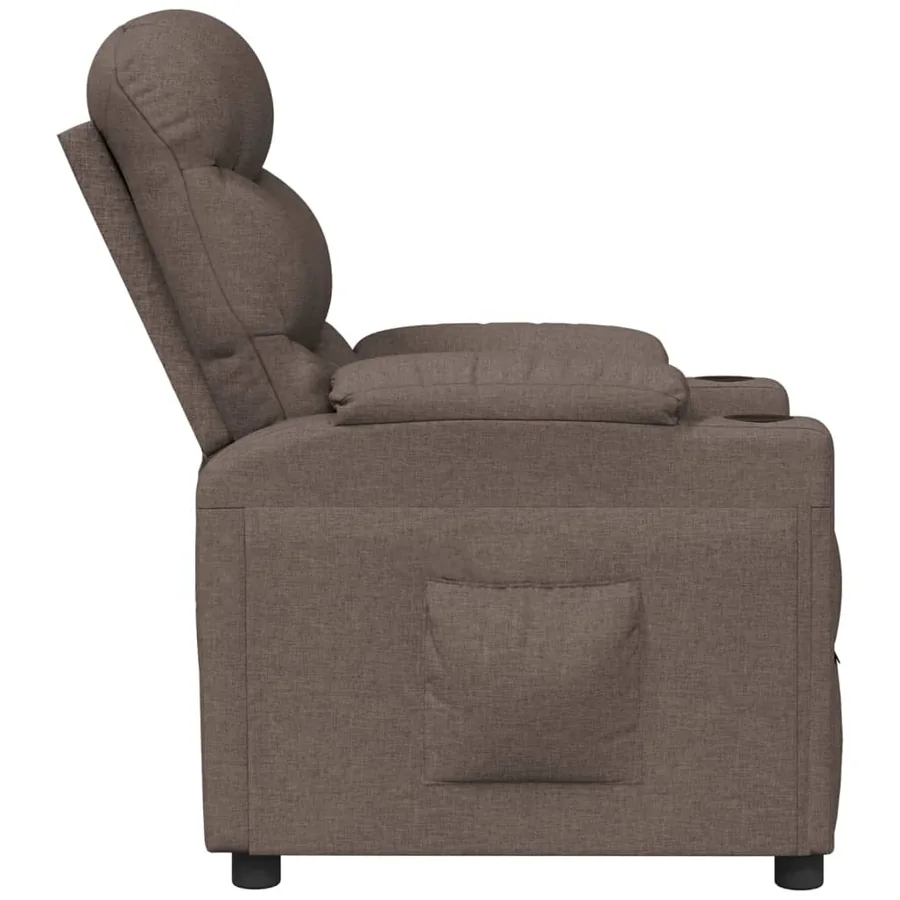 Fauteuil inclinable Taupe Tissu - 4