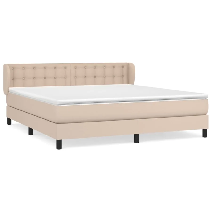 Sommier à lattes de lit avec matelas Cappuccino 160x200 cm - 2