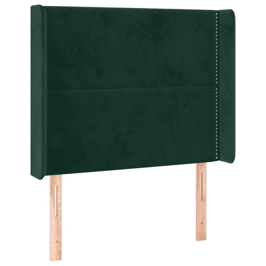 Sommier à lattes de lit matelas et LED Vert foncé 100x200 cm - 7