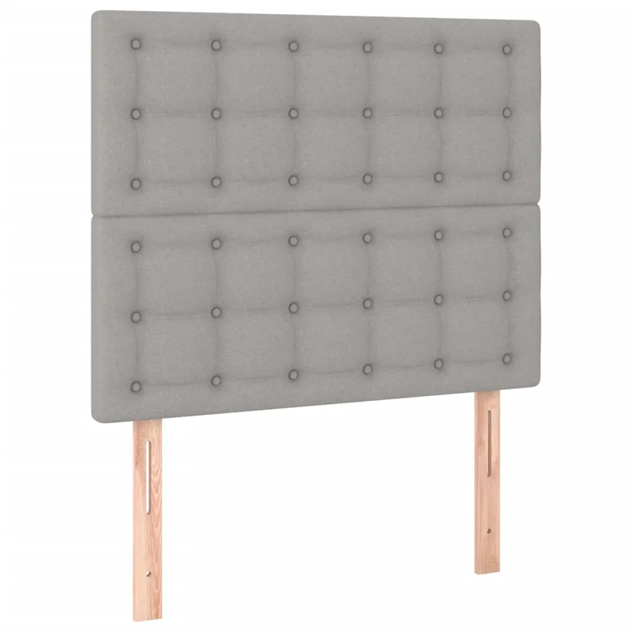 Sommier à lattes de lit avec matelas Gris clair 80x200 cm Tissu - 6