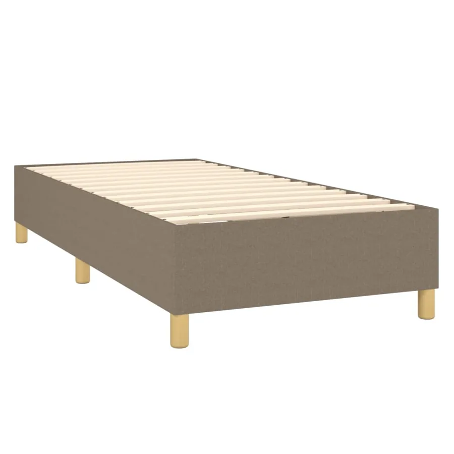 Sommier à lattes de lit avec matelas Taupe 90x200 cm Tissu - 4