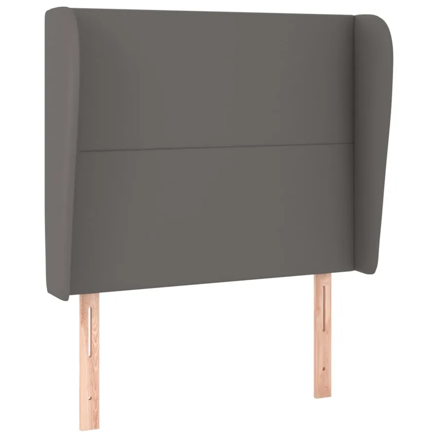 Tête de lit avec oreilles Gris 93x23x118/128 cm Similicuir - 2