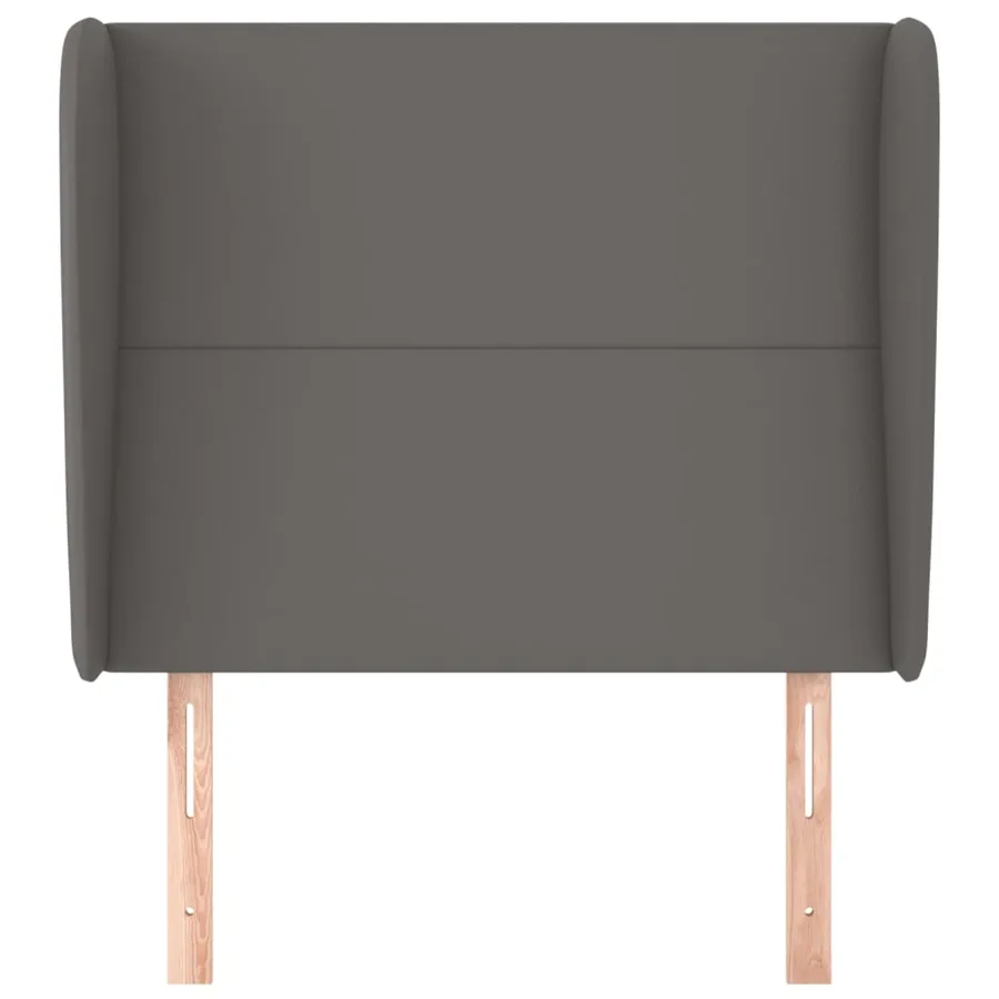 Tête de lit avec oreilles Gris 93x23x118/128 cm Similicuir - 3