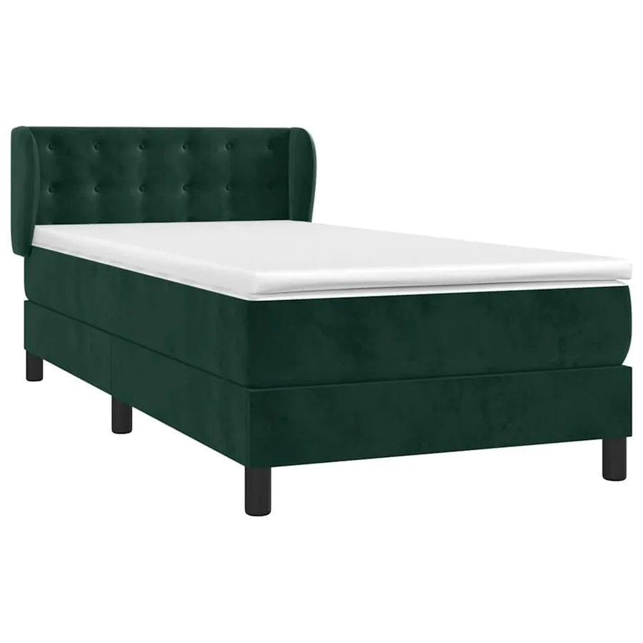 Sommier à lattes de lit avec matelas Vert foncé 100x200 cm - 3