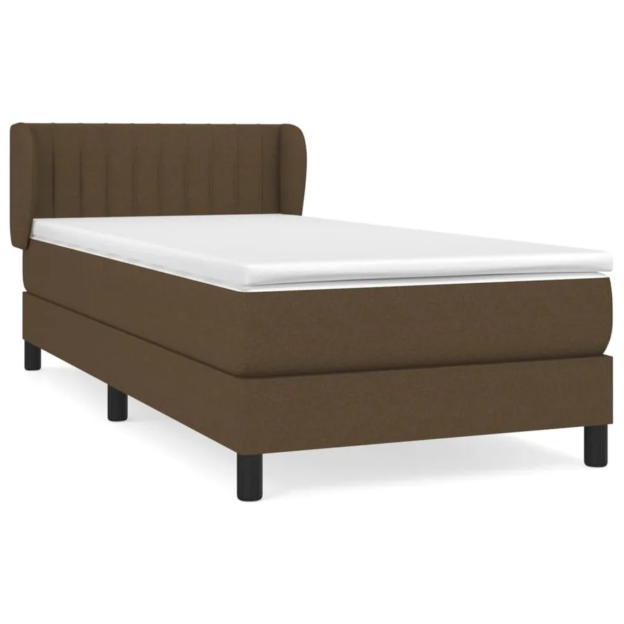 Sommier à lattes de lit avec matelas Marron foncé 90x200 cm - 2