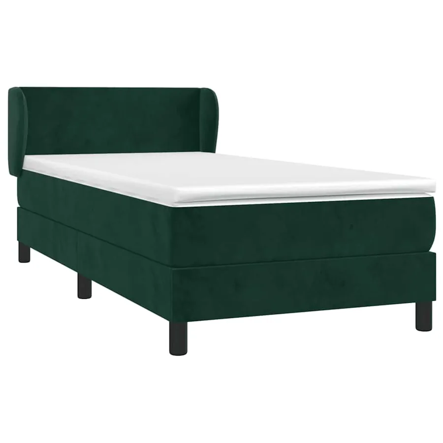 Sommier à lattes de lit avec matelas Vert foncé 100x200 cm - 3