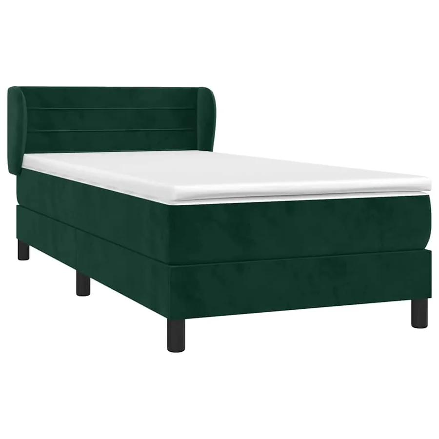 Sommier à lattes de lit avec matelas Vert foncé 100x200 cm - 3