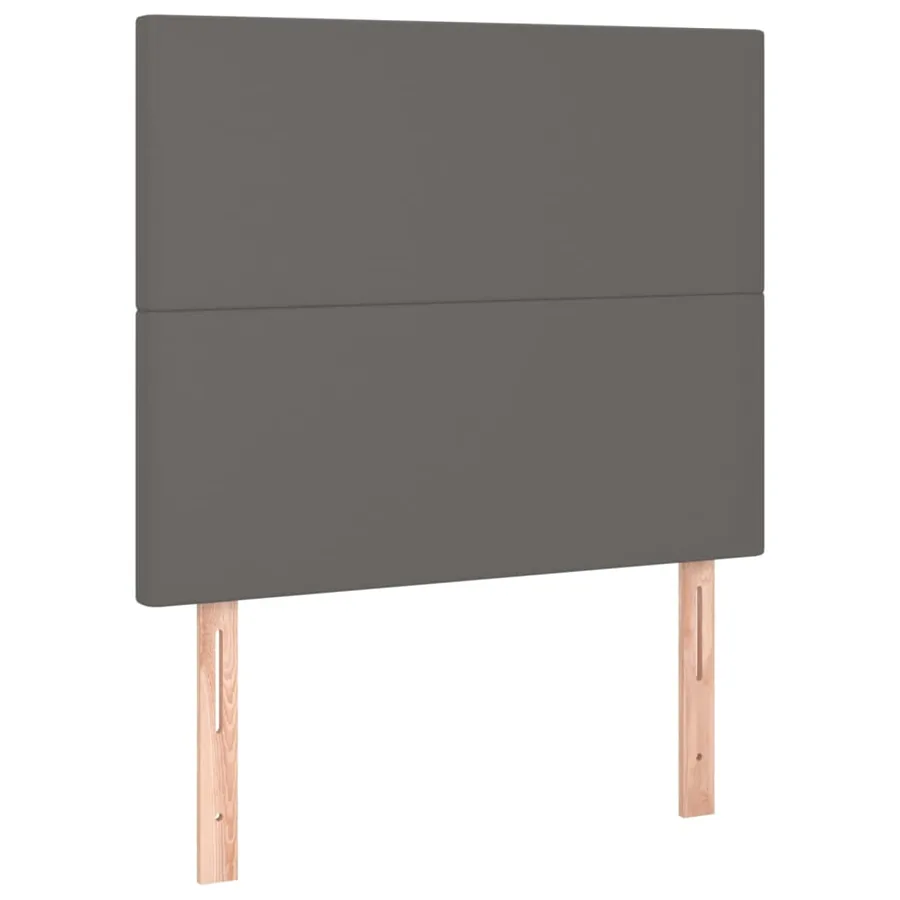 Cadre de lit sans matelas gris 90x190 cm similicuir - 9
