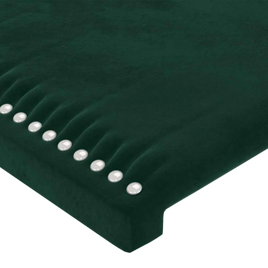 Cadre de lit sans matelas vert foncé 120x200 cm velours - 10