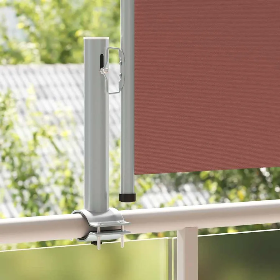 Auvent latéral rétractable de patio 60x300 cm Marron - 3