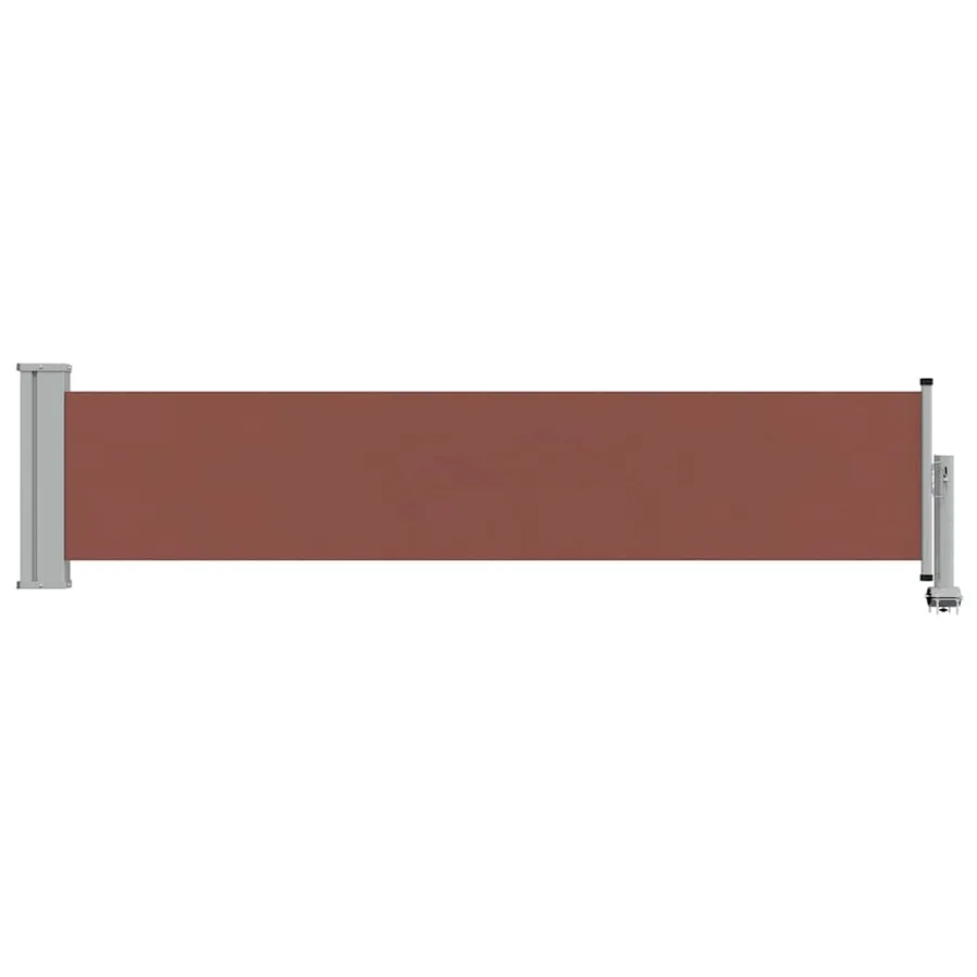 Auvent latéral rétractable de patio 60x300 cm Marron - 4