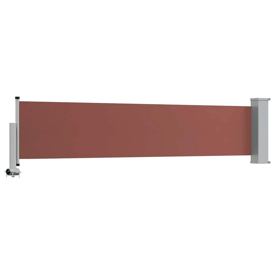 Auvent latéral rétractable de patio 60x300 cm Marron - 7
