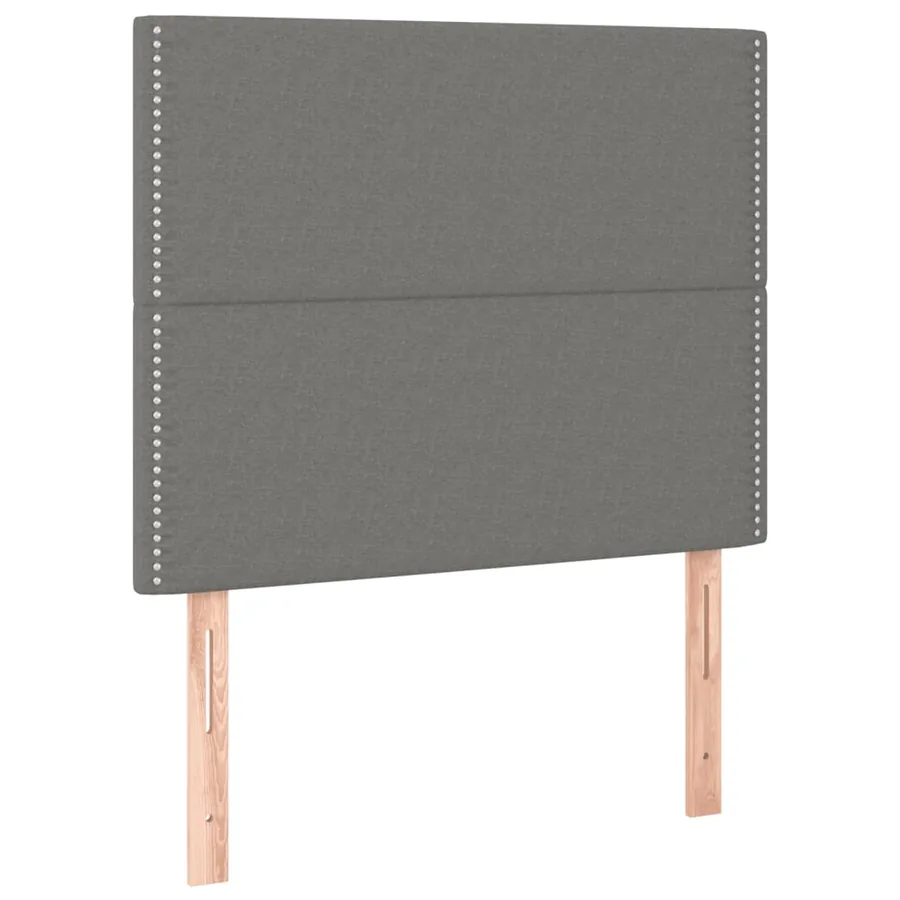 Sommier à lattes de lit avec matelas Gris foncé 120x200cm Tissu - 5