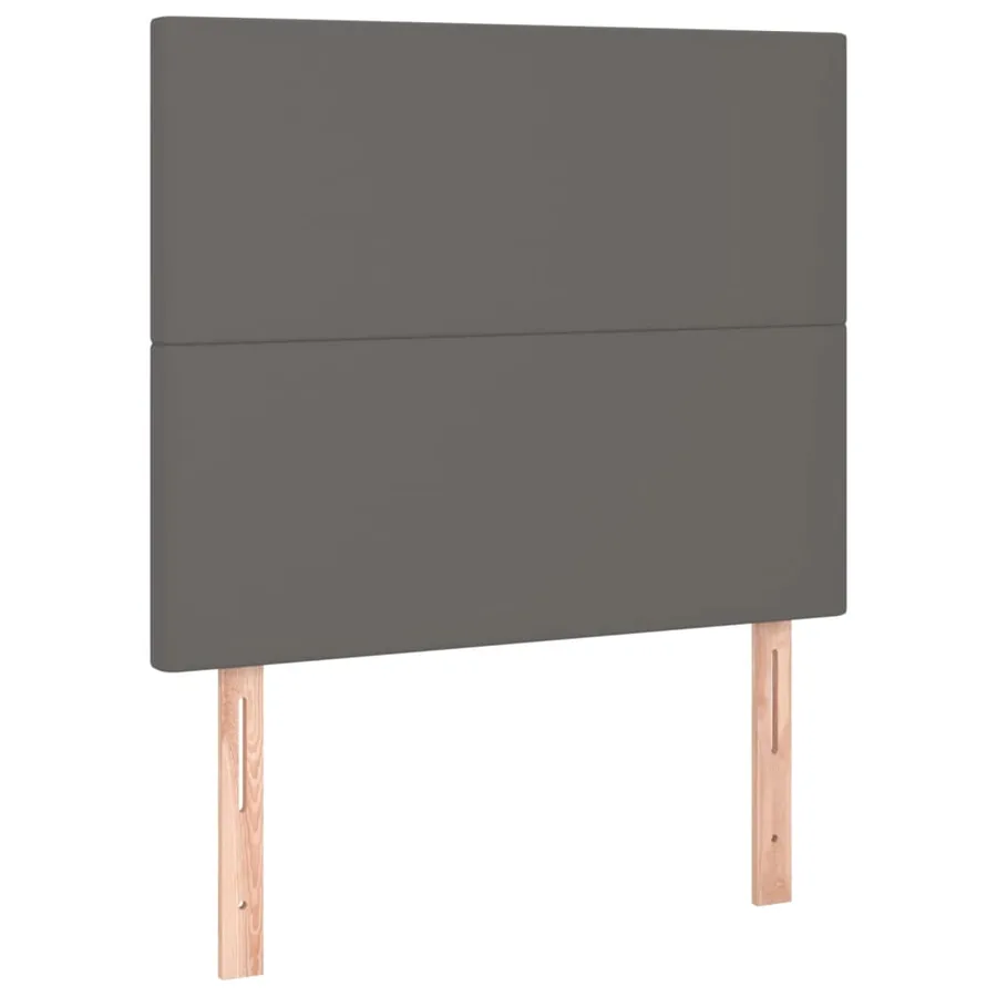 Cadre de lit sans matelas gris 90x200 cm similicuir - 9